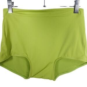 Andie Swim Women's Lime Green Boy Short Bikini Bottom Size Small High-Waisted